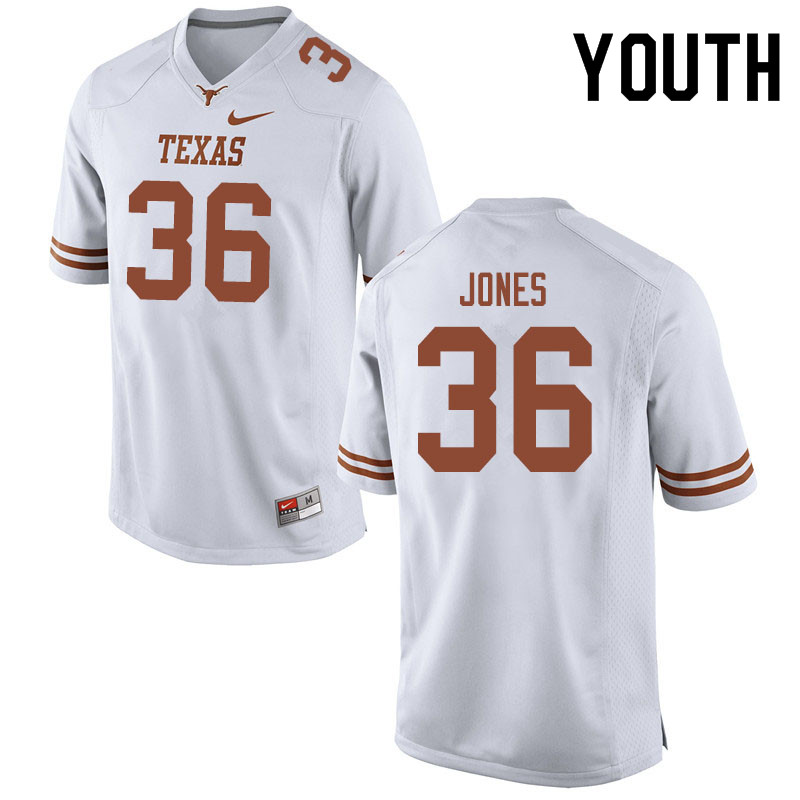 Youth #36 Jacoby Jones Texas Longhorns College Football Jerseys Sale-White